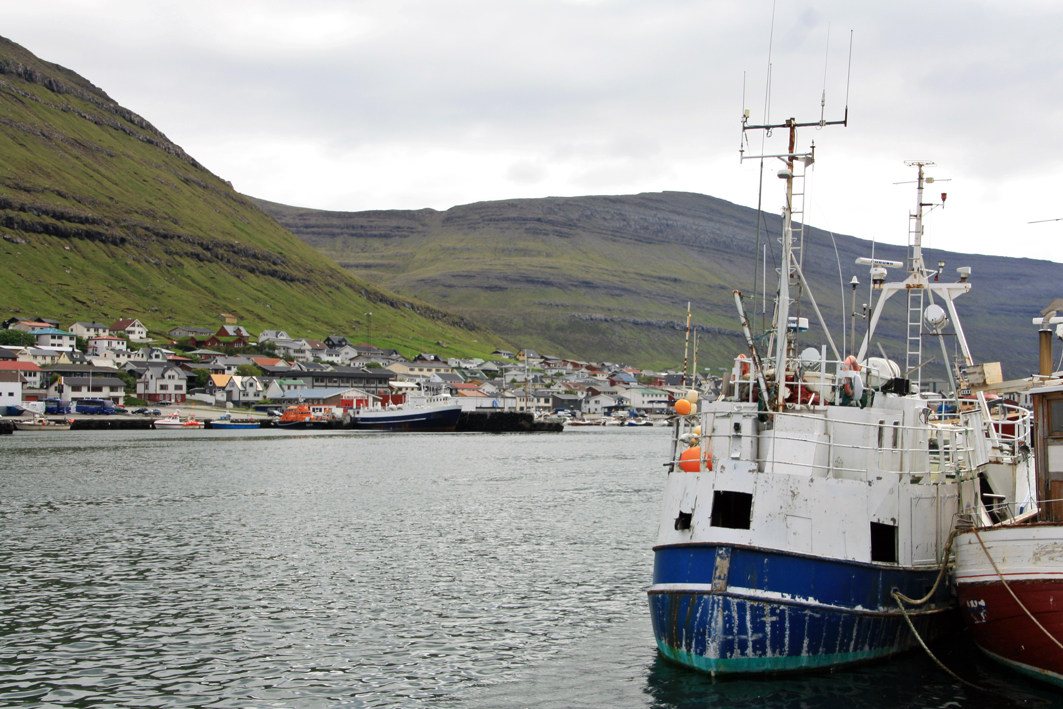 Klaksvik street scene in the Faroe Islands