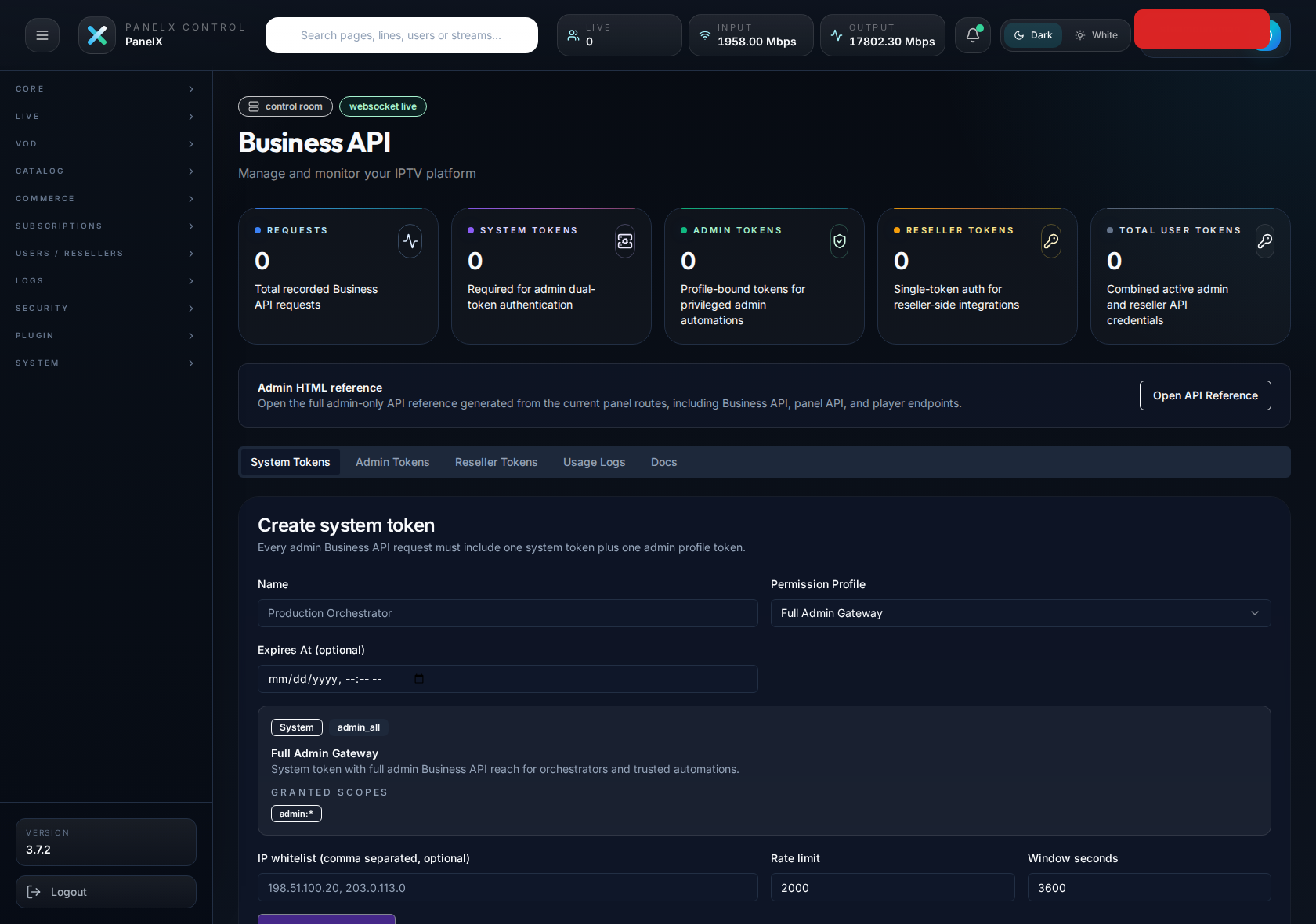Business API workspace